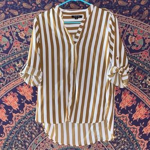 long sleeve rolled up blouse